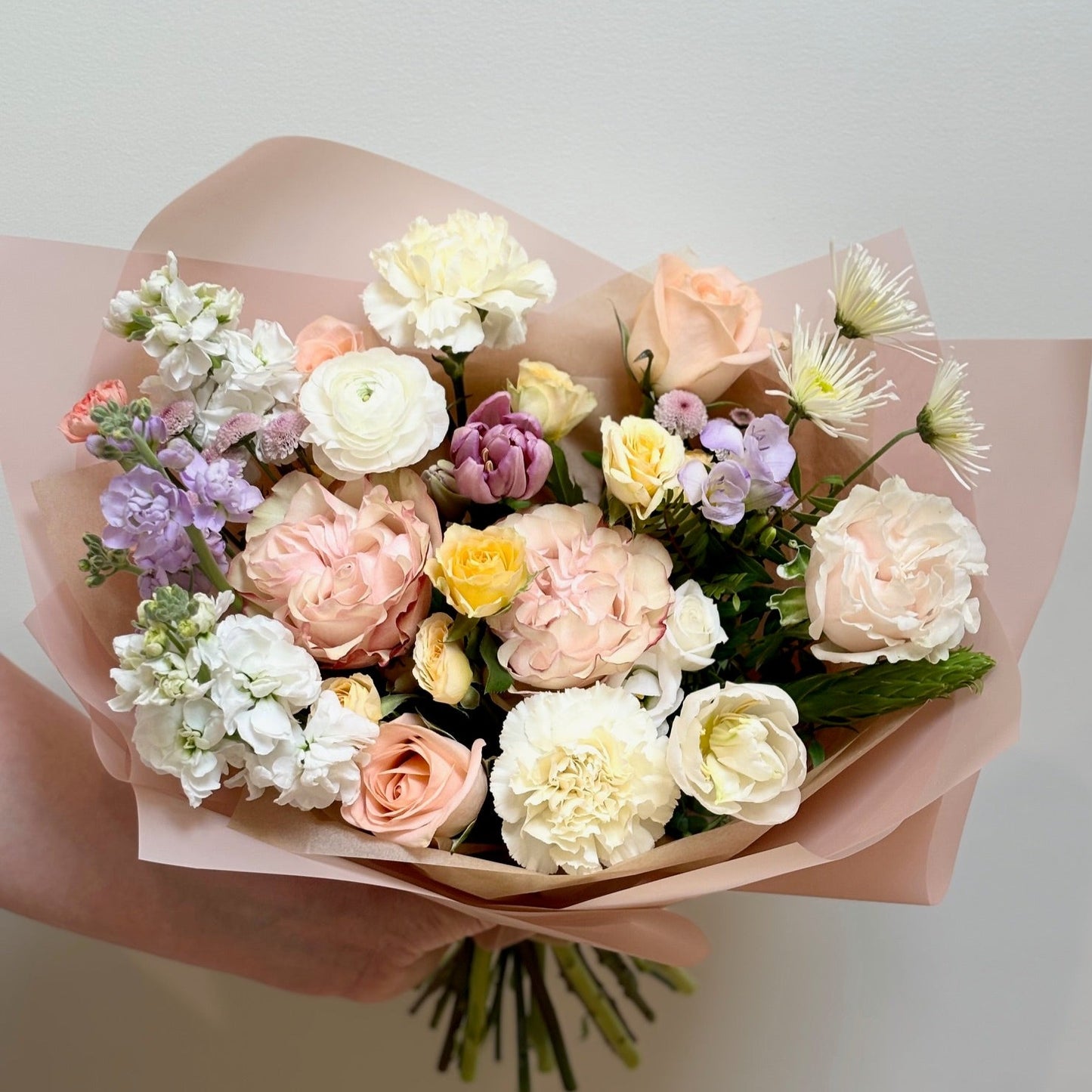 Soft Serentity Pastel Flower Arrangement by Jolie Flower Shop of Cape Cod