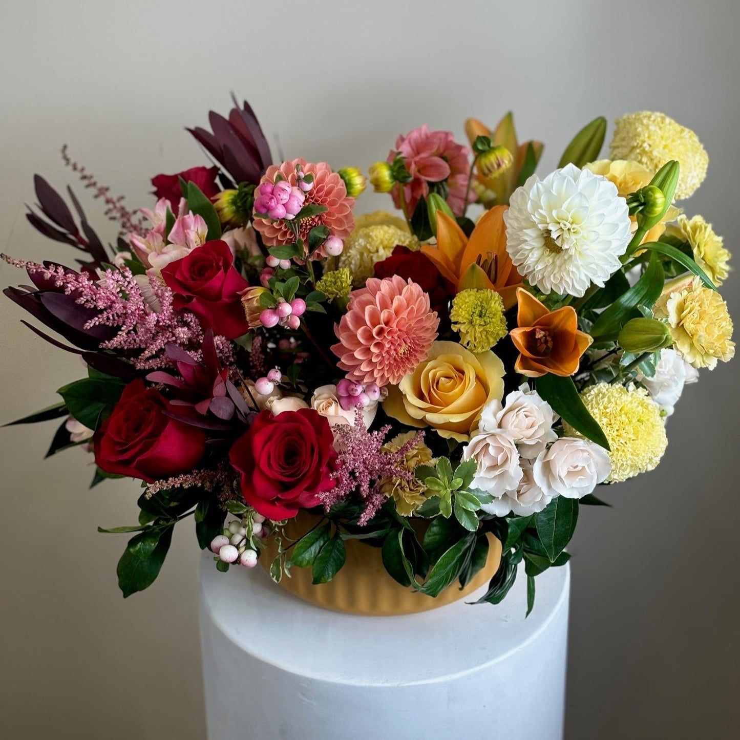 Bright flower in a pot