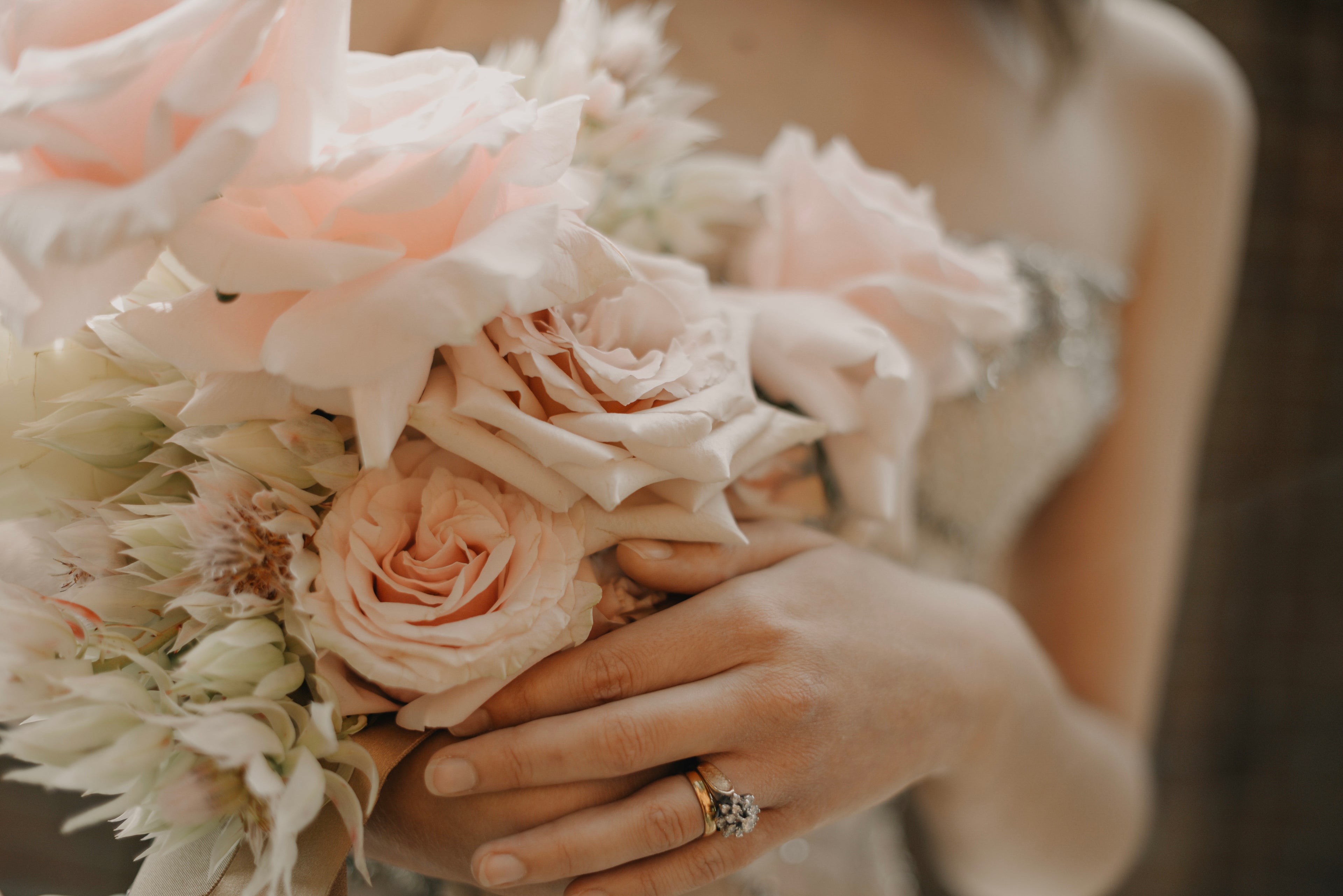 pink wedding flowers